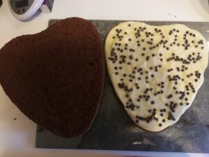 Cuore di S.Valentino al cioccolato e crema pasticcera