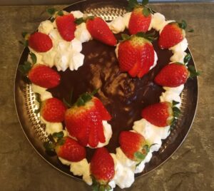 Cuore di S.Valentino al cioccolato e crema pasticcera