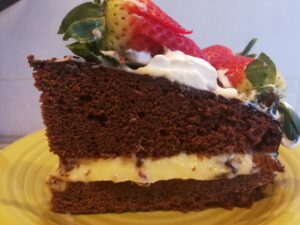Cuore di S.Valentino al cioccolato e crema pasticcera