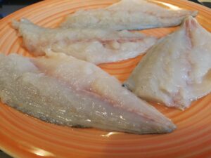 Filetti di orata con fagiolini sabbiosi