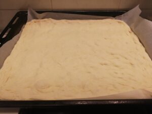 Pizza in teglia con lievitazione breve