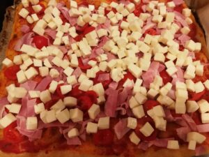 Pizza in teglia con lievitazione breve