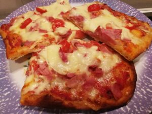 Pizza in teglia con lievitazione breve